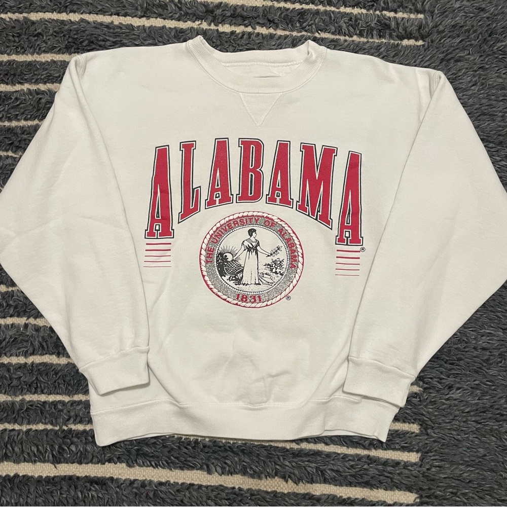Vintage 90s Galt Sand University of Alabama Crimson Tide Crest Sweatshirt Sz M